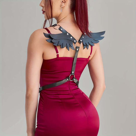 Leather Goth Lingerie Chest Harness