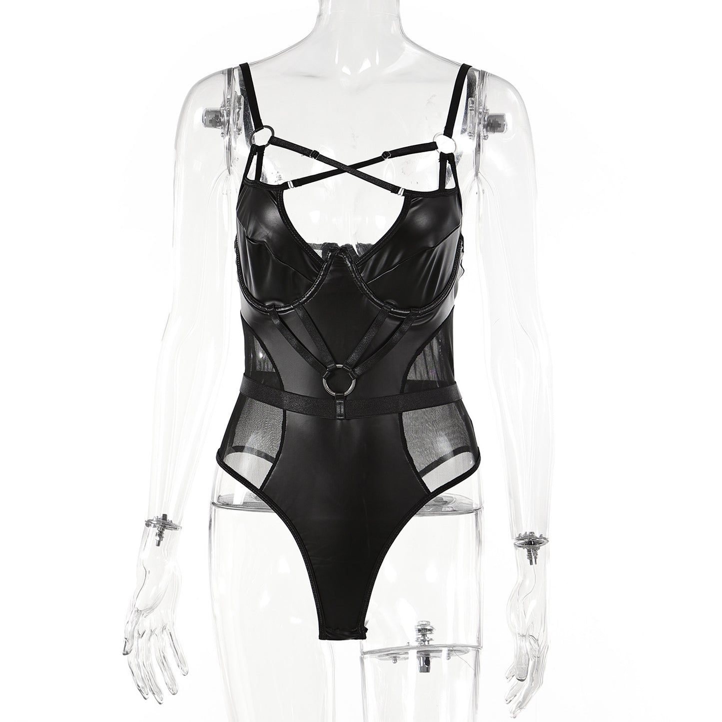 Leather Bustier Bodysuit
