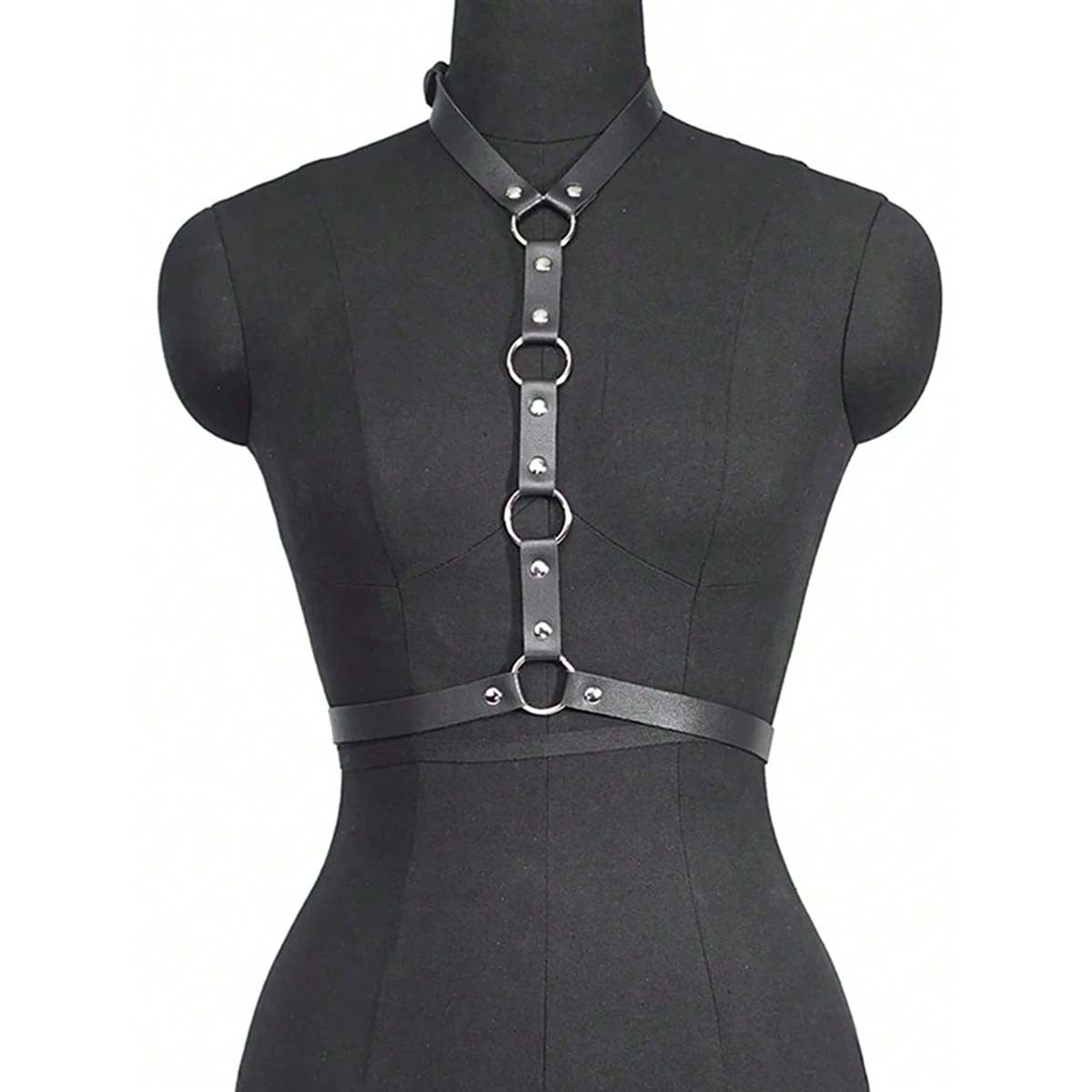 Leather Strap Chest Harness