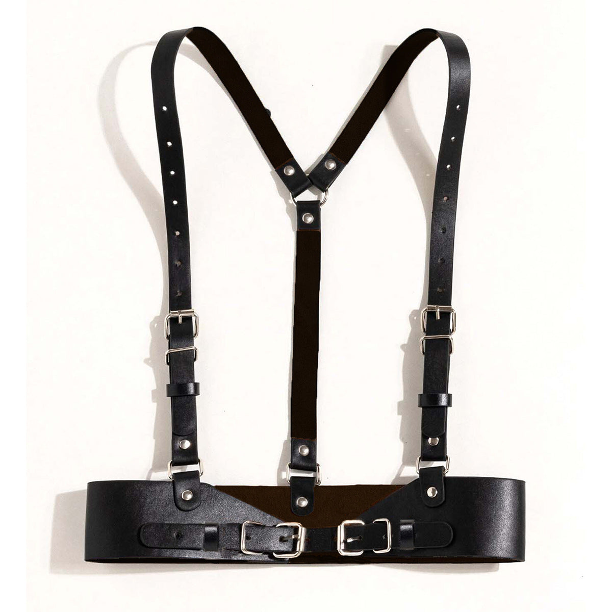 Leather Harness Tee Shirt
