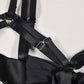 Sexy Garter Belts Lingerie Set Black Bra & Panty See Thru