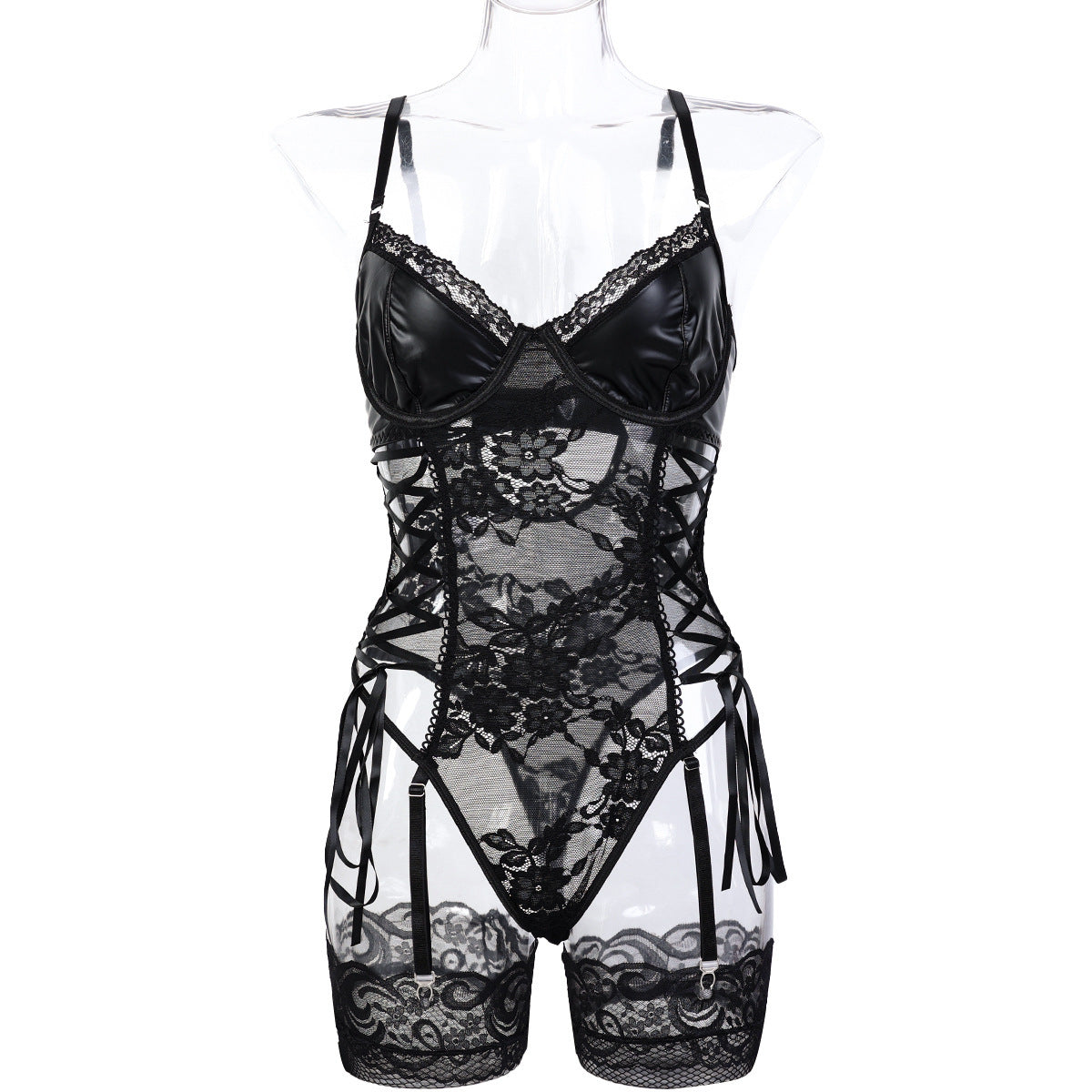 Leather Bodysuit Lingerie