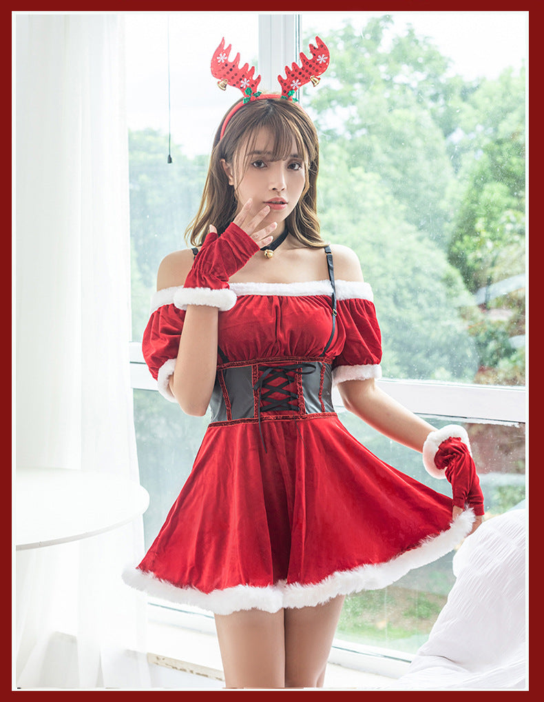 Intimate Sexy Costumes For Christmas Slutty Role Play Lingerie Dress