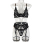 Women In See Through Lingerie Set Lace Bra & Panty