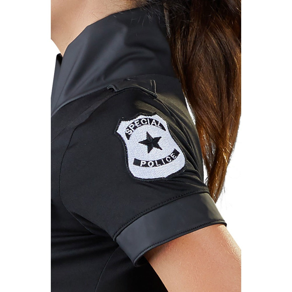 Extreme Sexy Cop Costume Plus Hot Lingerie Role Playing Dress