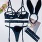 Anime Cosplay Lingerie Set Revealing Pink Bunny Costume Sexy Black