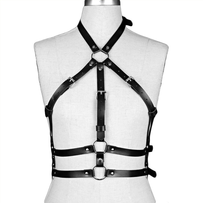 Leather Chest Harness Set