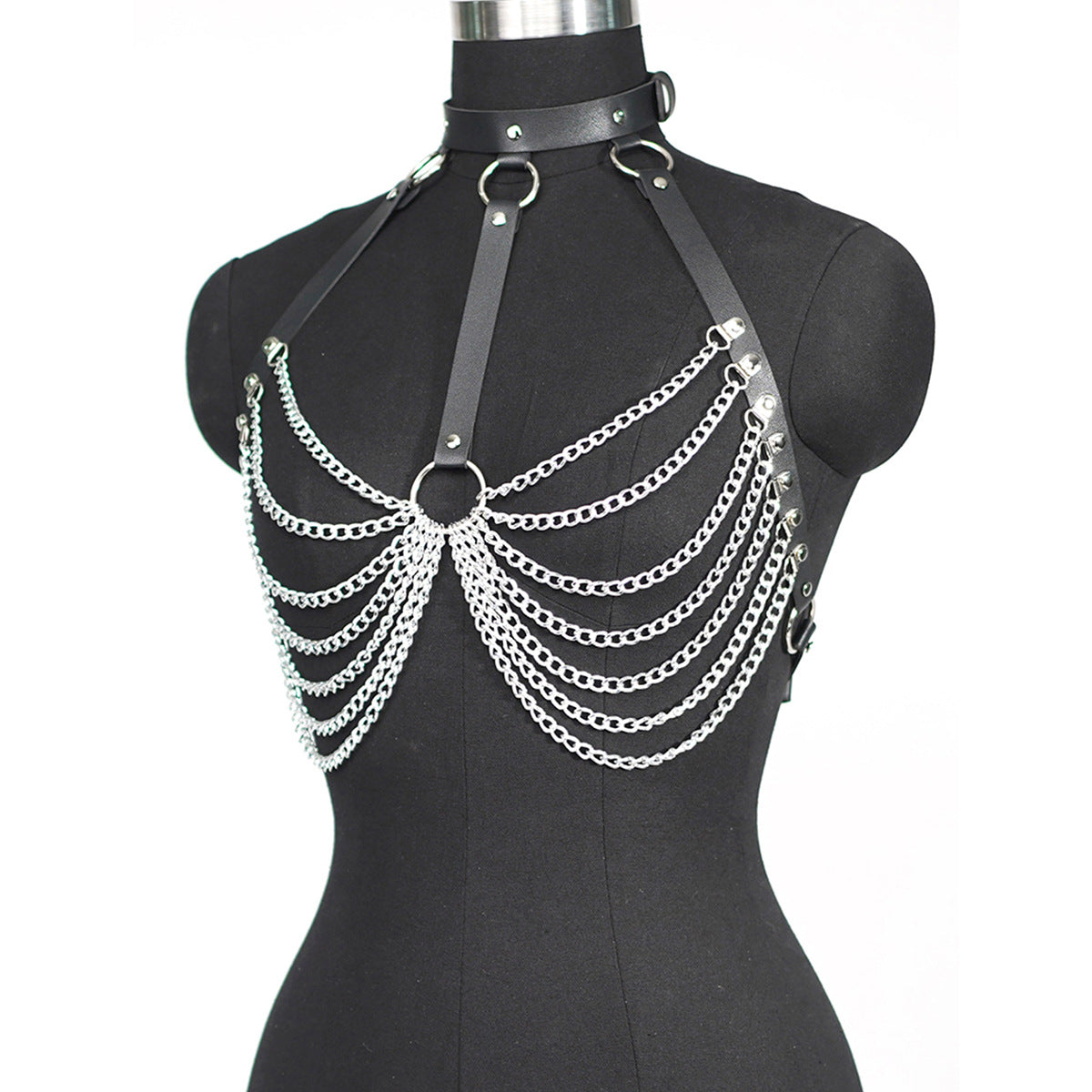 Faux Leather Chest Harness