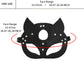 Black leather cat mask