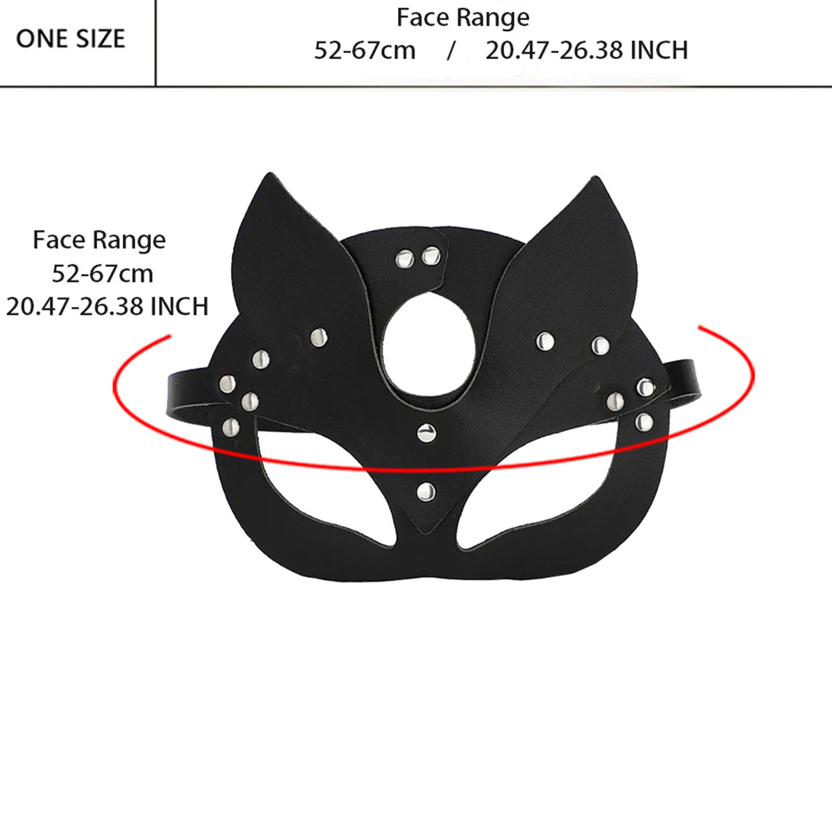 Black leather cat mask