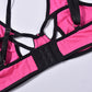 Intimate Garters Lingerie Set Sheer Bra & Panty See Through