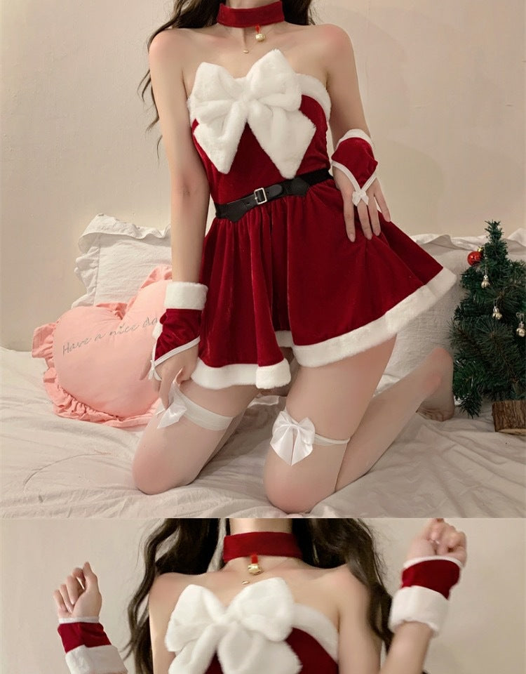 Hot Sexy Christmas Costume Extreme Lingerie Role Playing Dress Latina