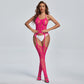 Latina Sexy Bodystocking Women  Shear Lingerie Mesh Bodysuit