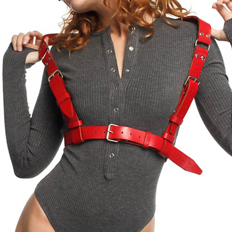 Faux Leather Bra Harness