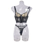 Naughty See Through Lingerie For Women Set Black Bra & Panty