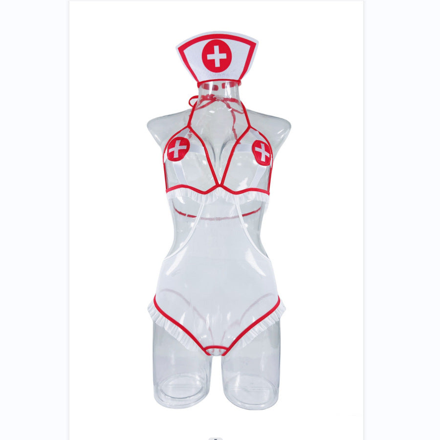 Sex Bodysuit Strapy Sexy Nurse Costume Role Play Lingerie