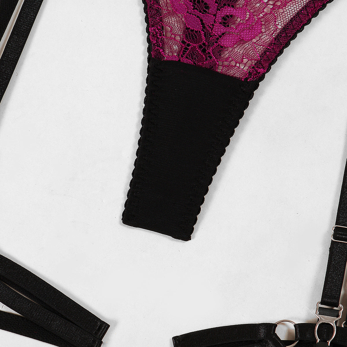 Sheer Panties & Bra With Garter