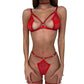 Sexiest Red Lingerie Set Couples Lingerie Mesh Latina Bra Panties