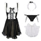 Sexy Red Dresses Submissive Maid Outfit Lingerie Cosplay Costume