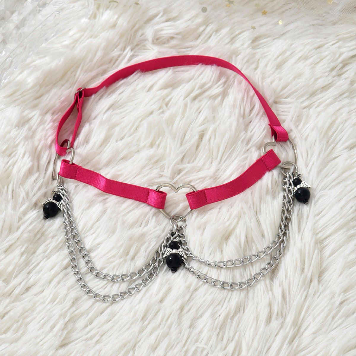 Hot Pink Chain Leg Garter
