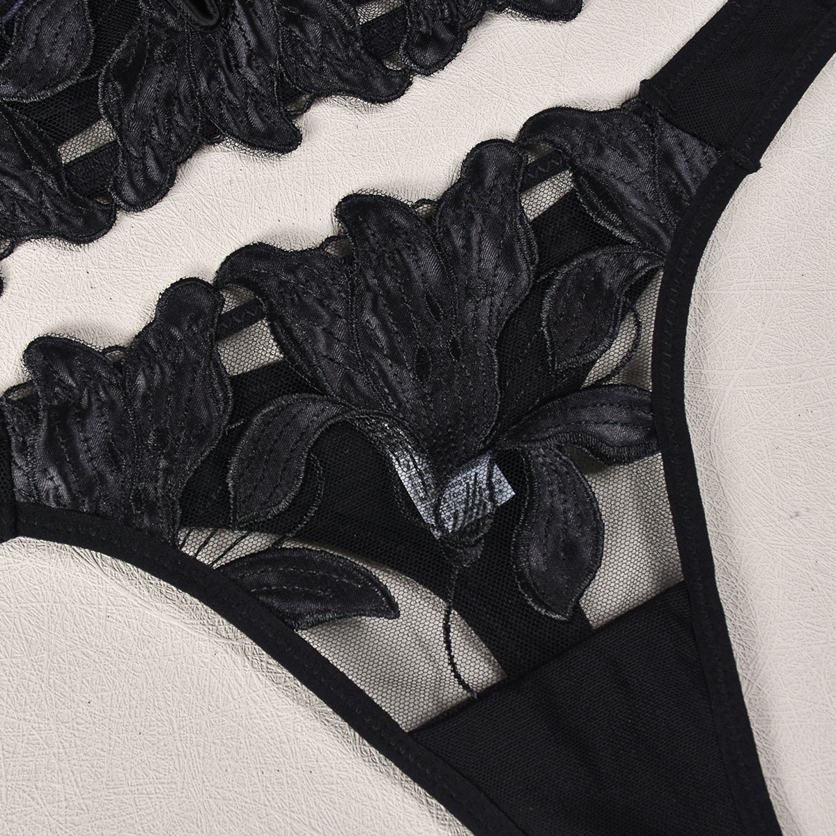 Black Deep V Lingerie Sheer