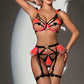 Red sexy bdsm lingerie Set Sexy Bra & Panty Intimate