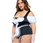 Plus Size Hot Halloween Sexy Maid Costume Extreme Lingerie Anime Bodysuit