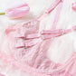 Lace Garter Lingerie Set Sheer Bra & Panty Intimate