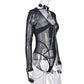 Latina Long Sleeve Bodysuit Sexy Bdsm Lingerie Women Teddy Choker