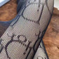 Revealing Sheer Crotchless Tights Black Pantyhose