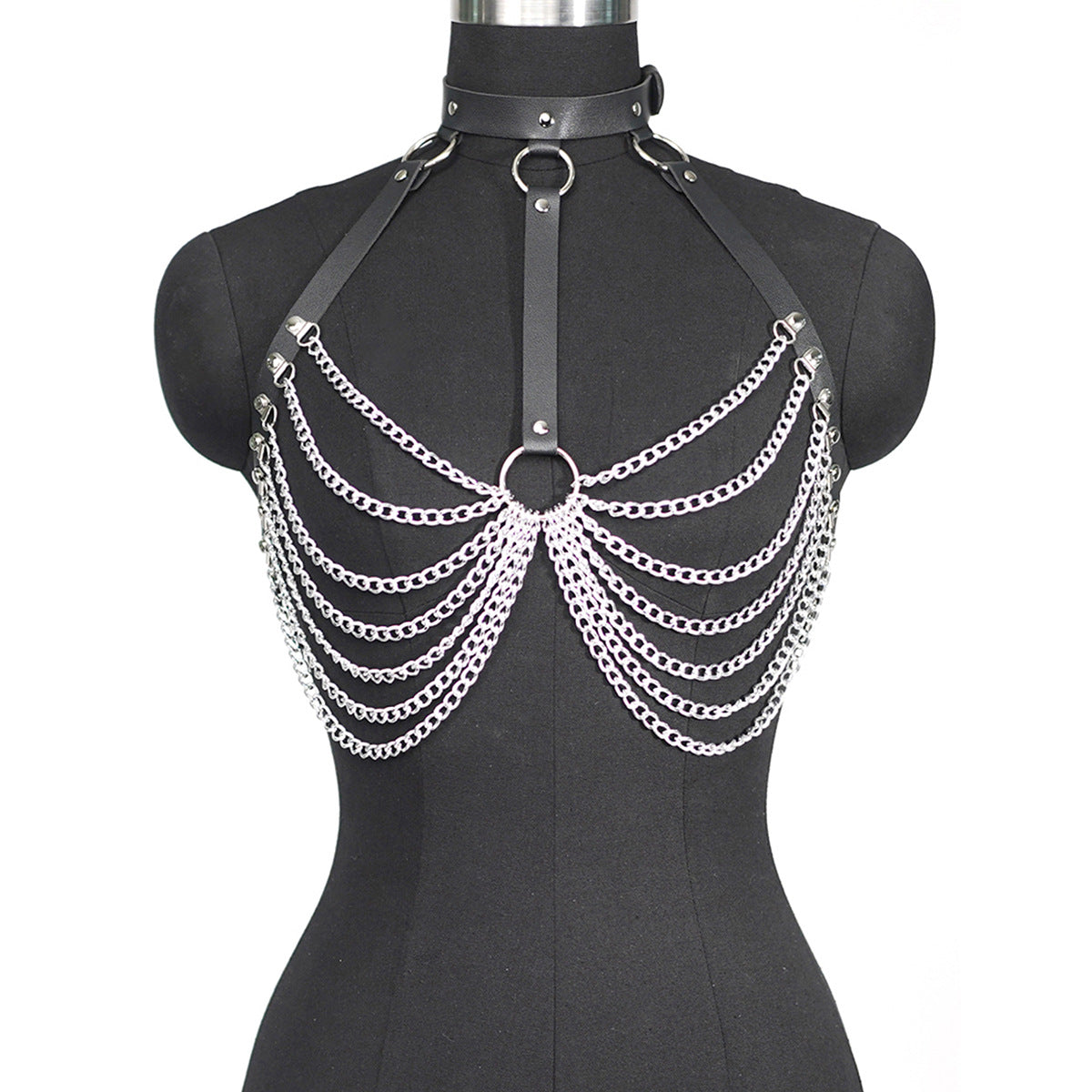 Faux Leather Chest Harness