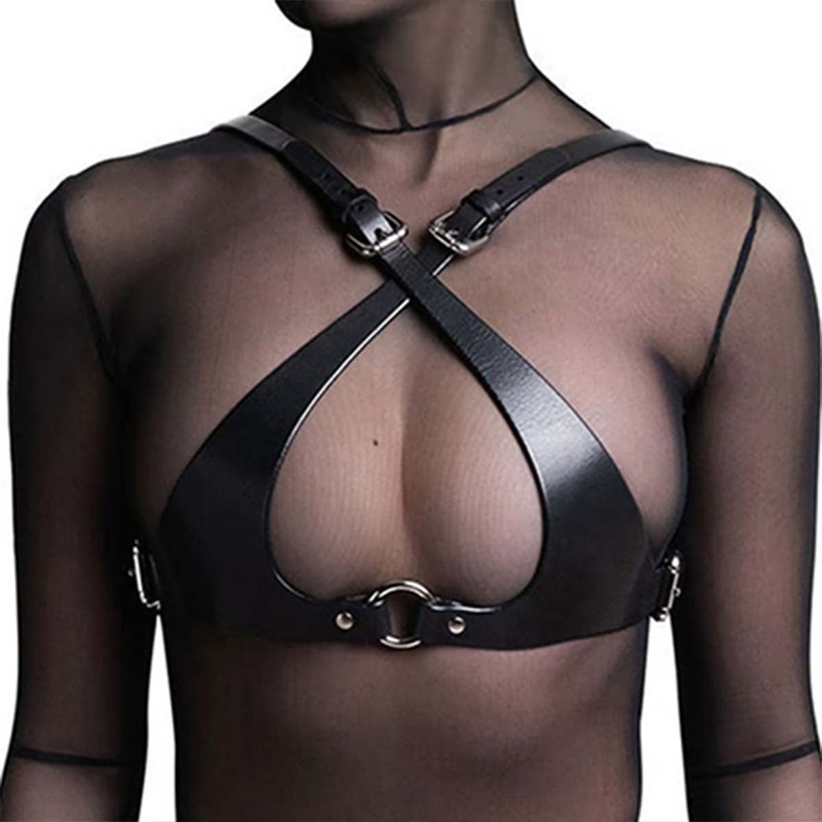 Bdsm Chest Harness With Leg Straps