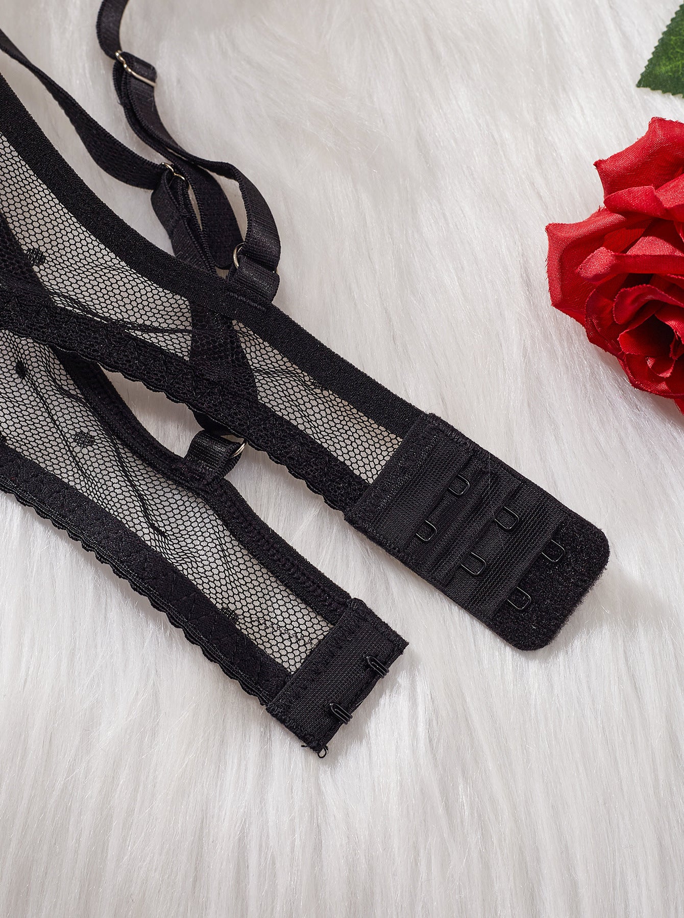 Sheer Black Embroidered Lingerie
