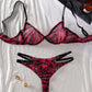 Hot Red Lingerie Cougar Set