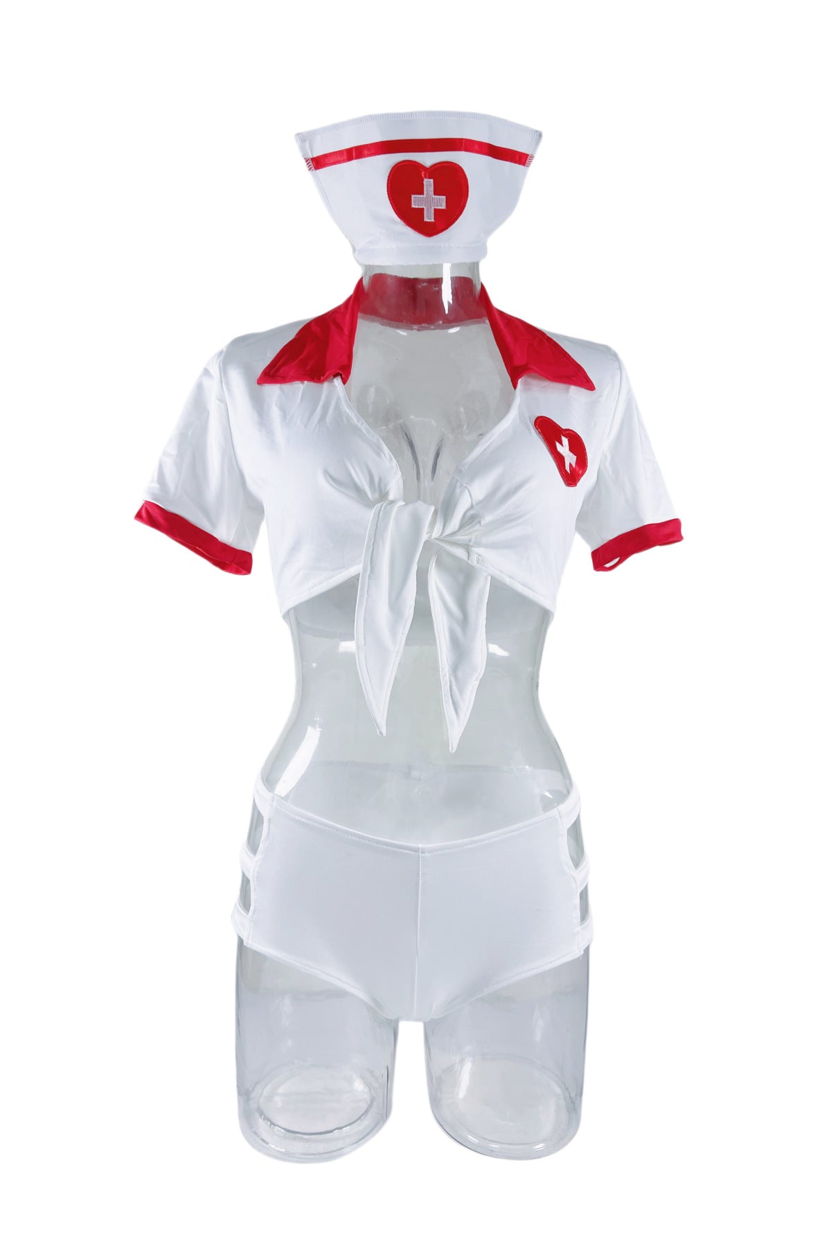 Role Play Lingerie Set White Sexy Nurse Costume Strapy