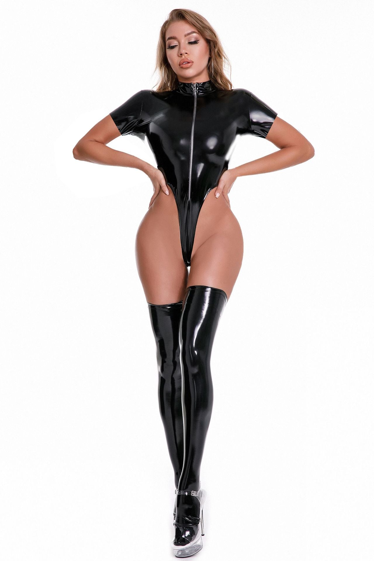 Vinyl High Rise Bodysuit