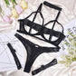 Black Garter Belt Lingerie Set Slutty Bra & Panty Revealing