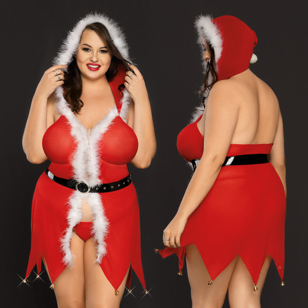 Plus Size Slutty Sexy Christmas Costumes Women Hot Lingerie Cosplay Dress Extreme