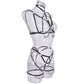 Revealing Couples Body Harness Lingerie Set