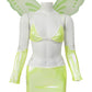 Green Sexy Lingerie Fairy Costume with Gloves