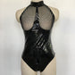 Womens Black Bodysuit Intimate Bdsm Leather Lingerie Latina Teddy