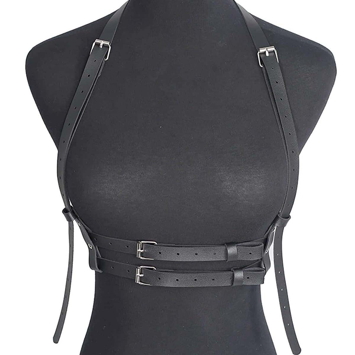 Pink Leather Harness Belt