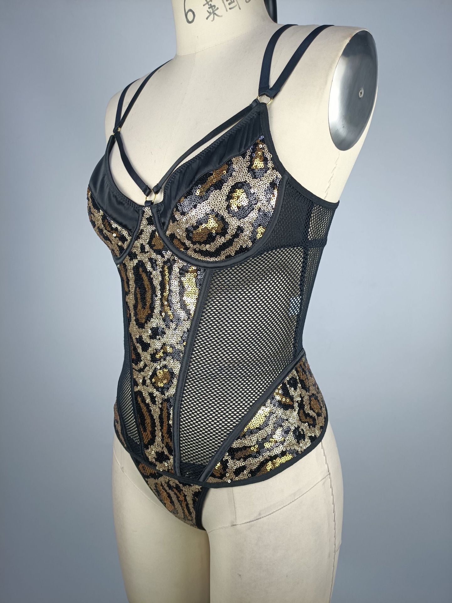 Busty Corset Cougar Lingerie Set