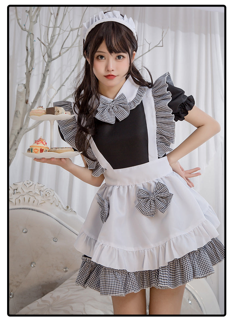 Sexiest Leather Dress Sexy French Maid Lingerie Cosplay Costume