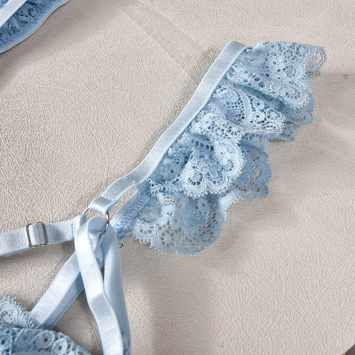 Baby Blue Lace Sheer Lingerie