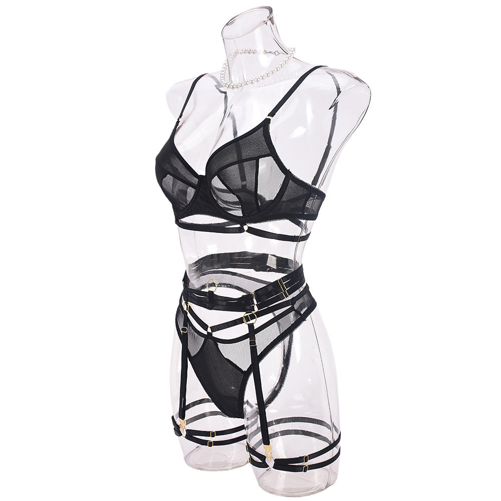 Lingerie Sheer Black Garter