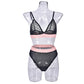 Women Black Sheer Lingerie Set Sexy Bra & Panty