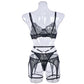 Intimate Lingerie Garter Belts Set Sexiest Bra & Panty Naughty