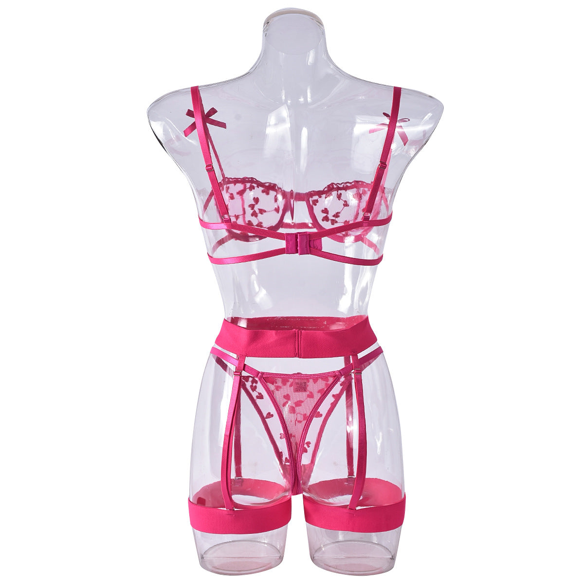 See Thru Plus Size Garter Lingerie Set Sexiest Bra & Panty Hot