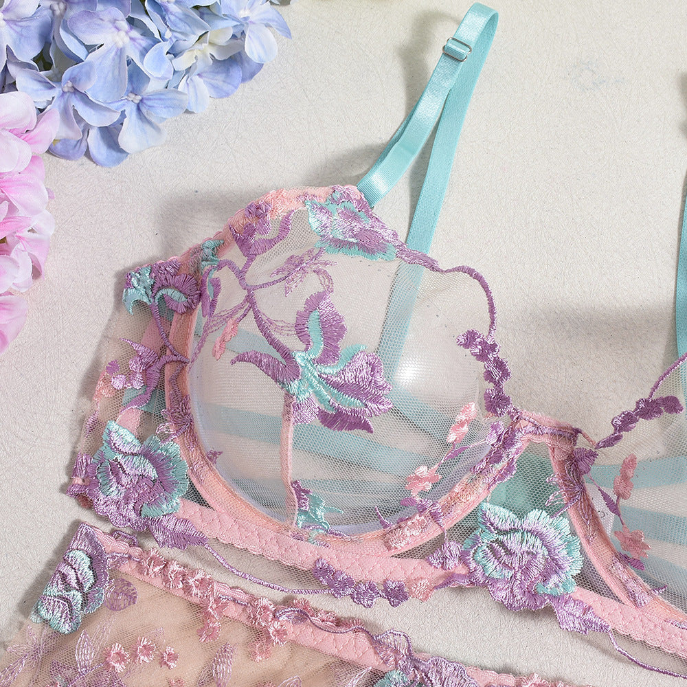 Embroidery Floral Lingerie Sheer